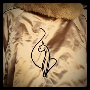 Baby phat puffy gold jacket